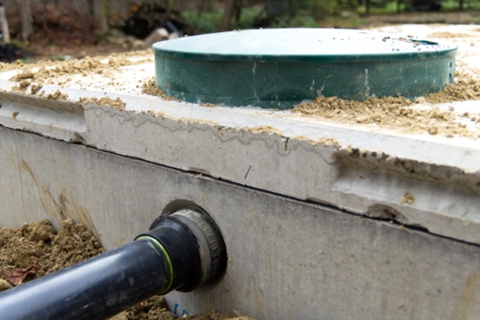 rural Australian home with septic tank